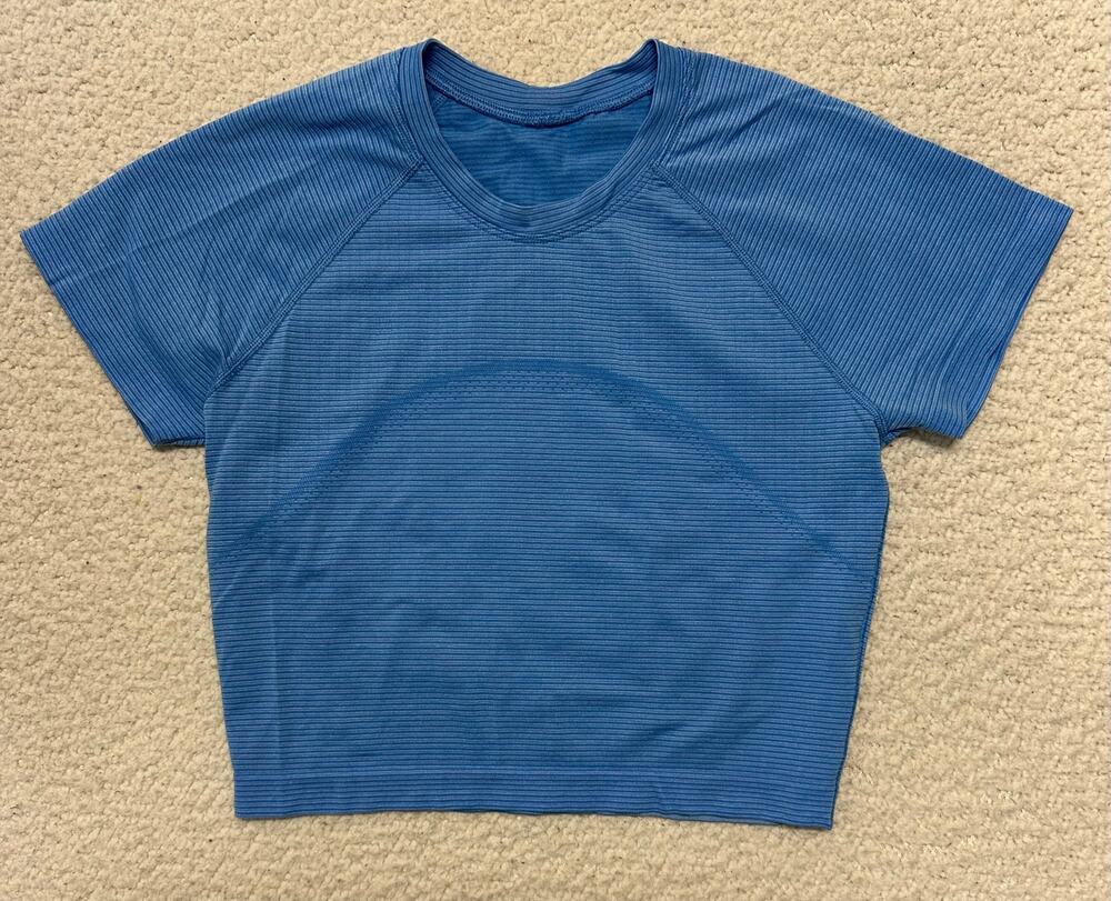 Lululemon Swiftly Tech Cropped Short Sleeve Shirt 2.0 Size 6
